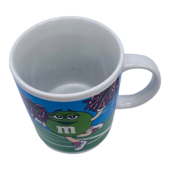 VTG M&M Sports Mug Blue Football Fan and Green Cheerleader Galerie 2003 - Picture 4 of 6